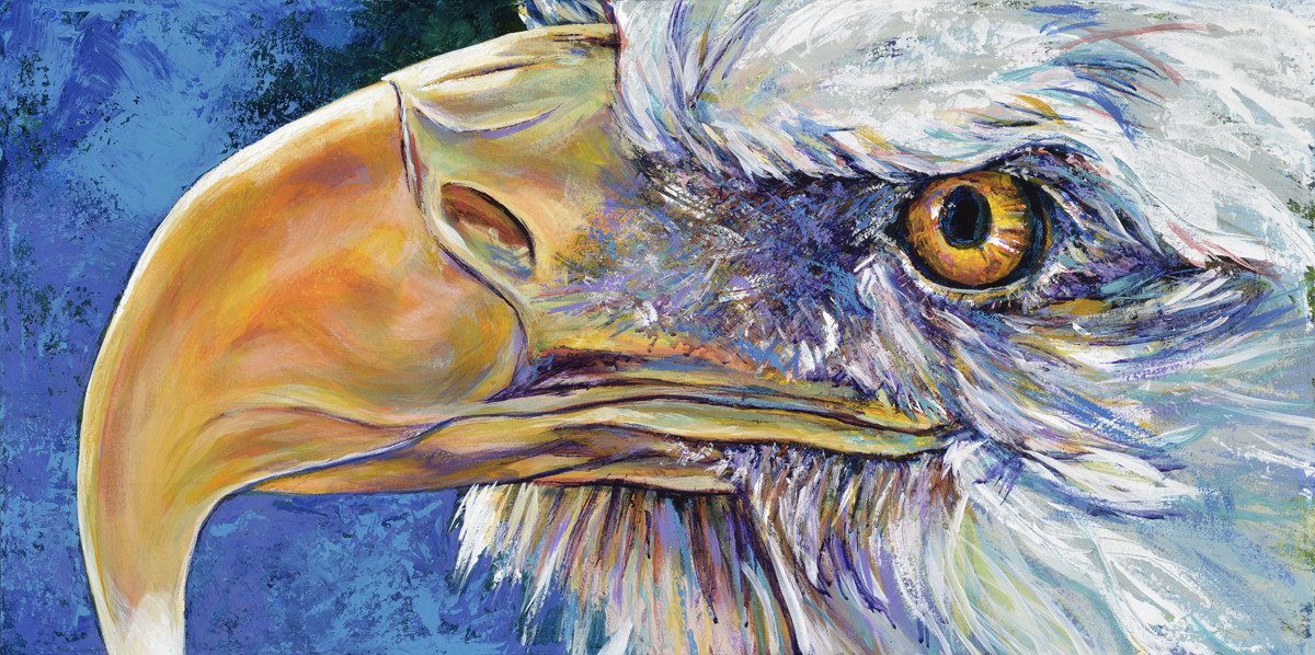 1200x598 American Bald Eagle Limited Edition Canvas Giclee Print. Fine - American Bald Eagle Painting