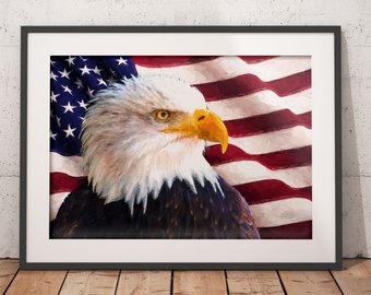 340x270 Bald Eagle Painting Etsy - American Bald Eagle Painting
