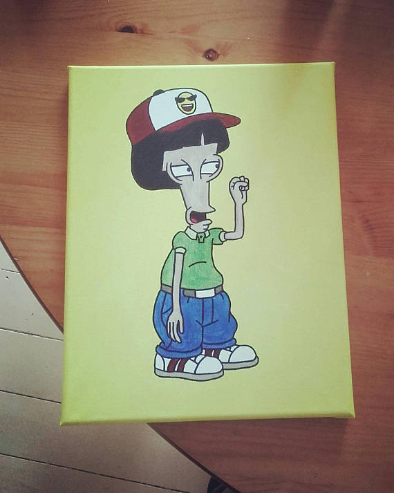 570x713 Roger American Dad The Faces Of Hand Painted Canvas - American Dad Painting