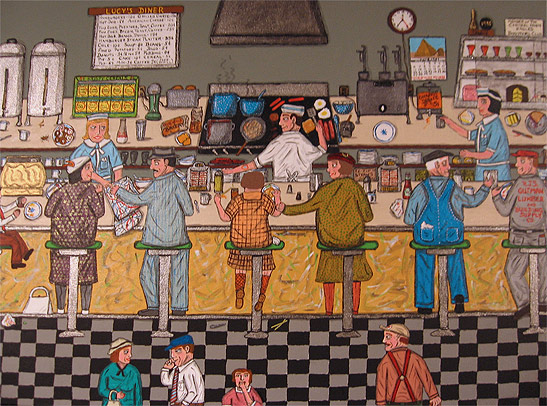 547x406 Traveling Boy Eric Boitano Anderson - American Diner Painting