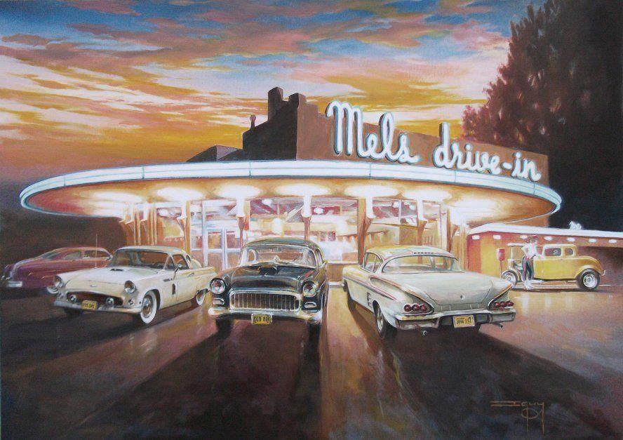 American Diner Painting At PaintingValley Com Explore Collection Of   American Diner Painting 33 