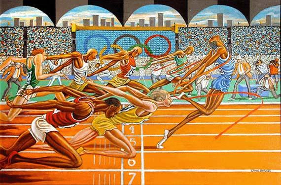 570x375 The American Dream Ernie Barnes Mental Floss - American Dream Painting