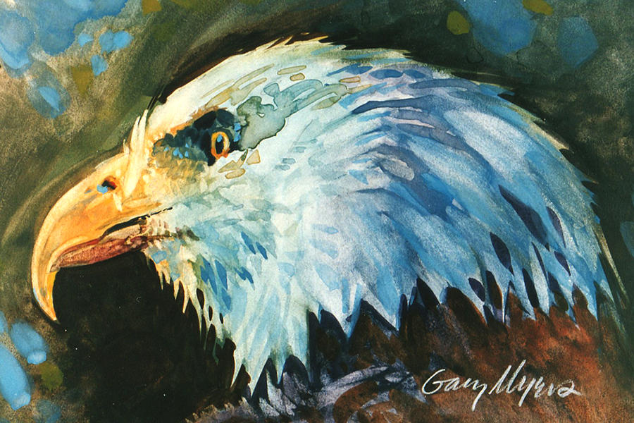 900x600 American Eagle Painting By Gary Myers - American Eagle Painting
