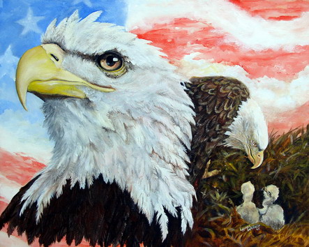 443x354 My Paintings - American Eagle Painting
