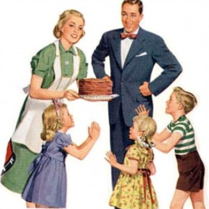 409x410 Gender Roles In The 1950's V. Now Gender Rolling Through The Years - American Family Painting