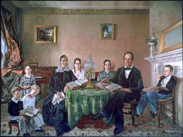592x444 It's About Time 19c American Families - American Family Painting