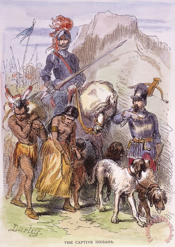 680x960 Others De Soto Native American Family, 1539 Painting - American Family Painting