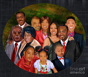300x264 African American Family Paintings Fine Art America - American Family Painting