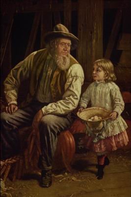 267x400 12x16 Inch Thomas Waterman Wood Canvas Art Rep - American Farmer Painting