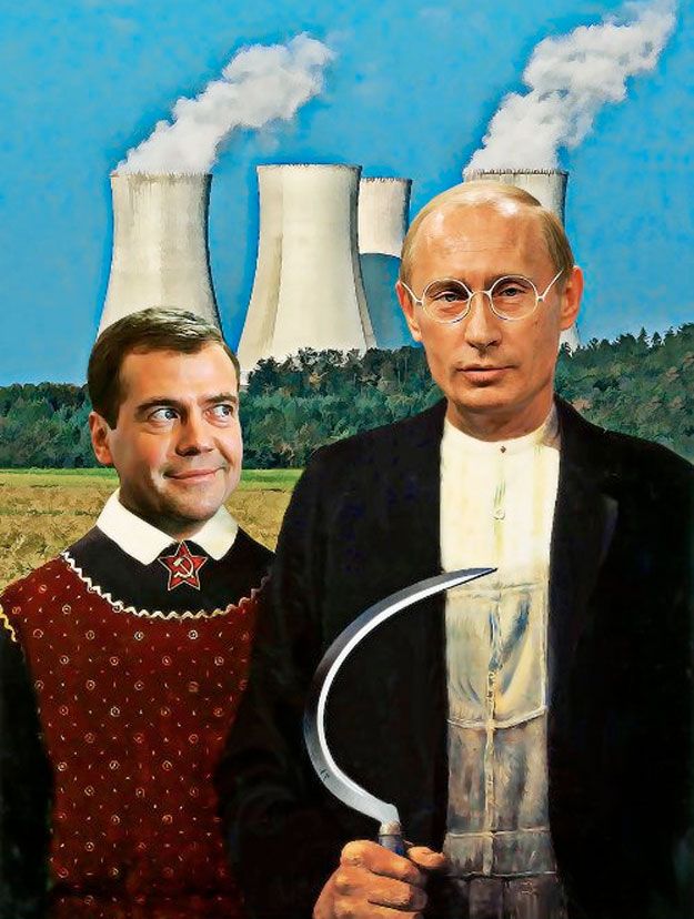 625x828 36 Pop Cultural Reinventions Of The American Gothic Painting - American Farmer Painting