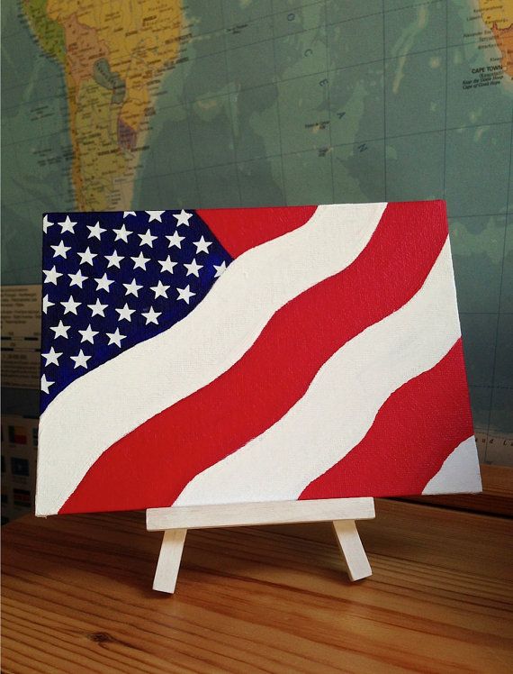 570x748 American Flag In The Wind Canvas Art By Clevermakings On Etsy - American Flag Canvas Painting