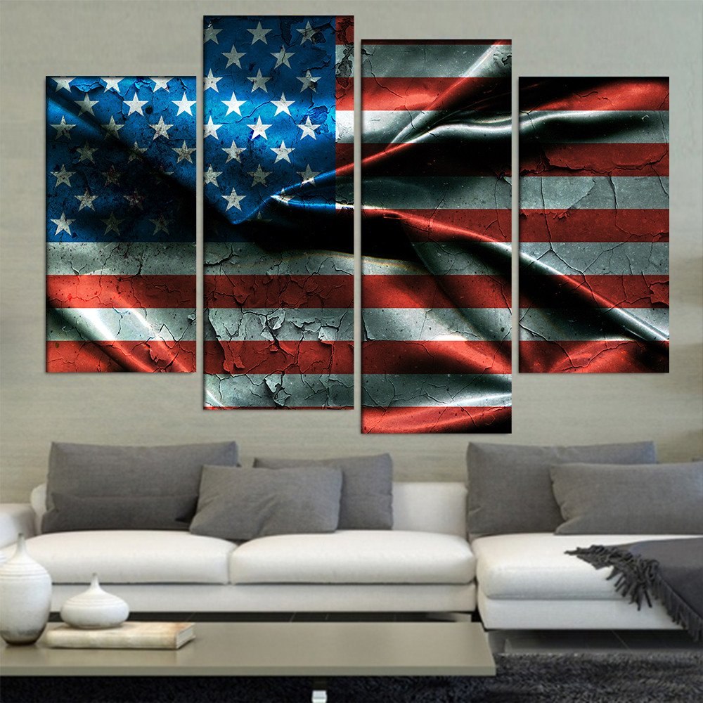 American Flag Canvas Painting at PaintingValley.com | Explore ...