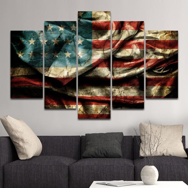 American Flag Canvas Painting at PaintingValley.com | Explore ...