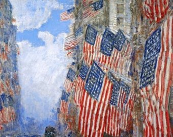 340x270 American Flag Art Etsy - American Flag Painting