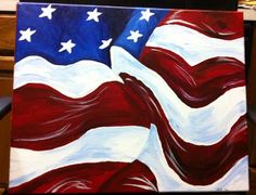 236x180 American Flag Abstract Painting - American Flag Painting