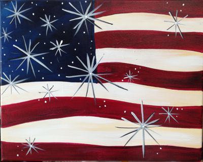 400x319 Sip And Paint American Flag - American Flag Painting