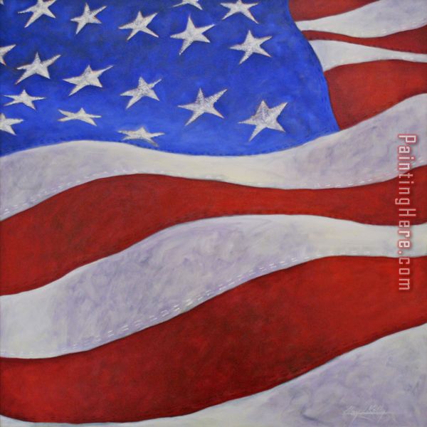600x600 Unknown Artist American Flag Painting Anysize 50% Off - American Flag Painting