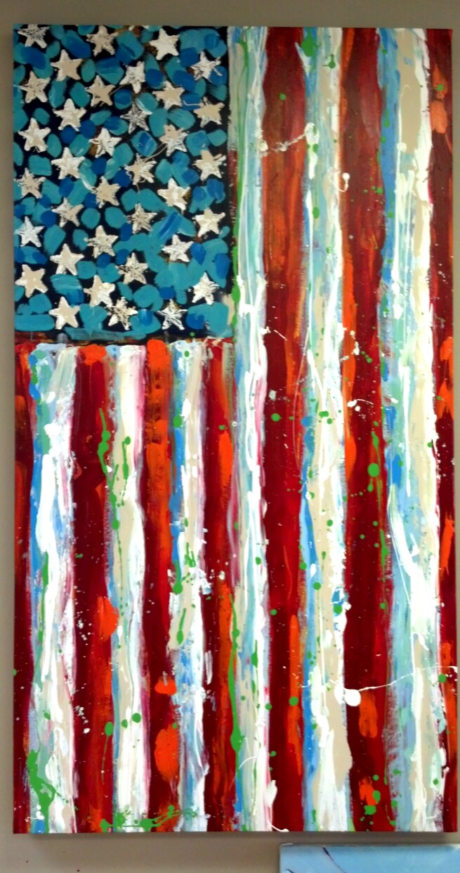 655x1242 American Flag Paint Night - American Flag Painting