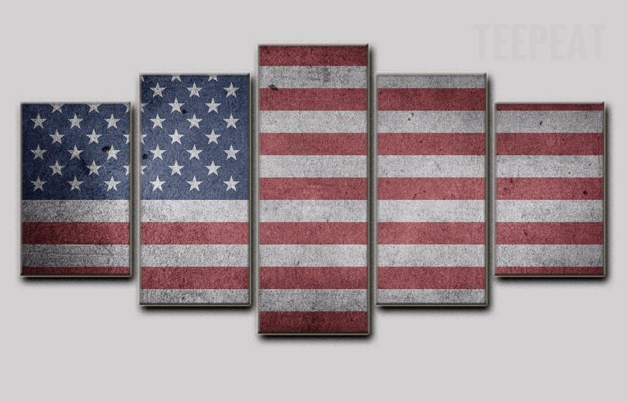 910x583 American Flag Painting - American Flag Painting