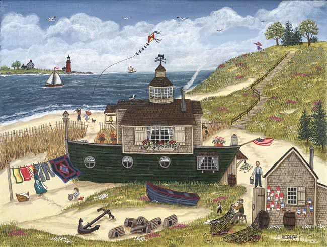 650x491 Home Is Where You Make It - American Folk Art Painting