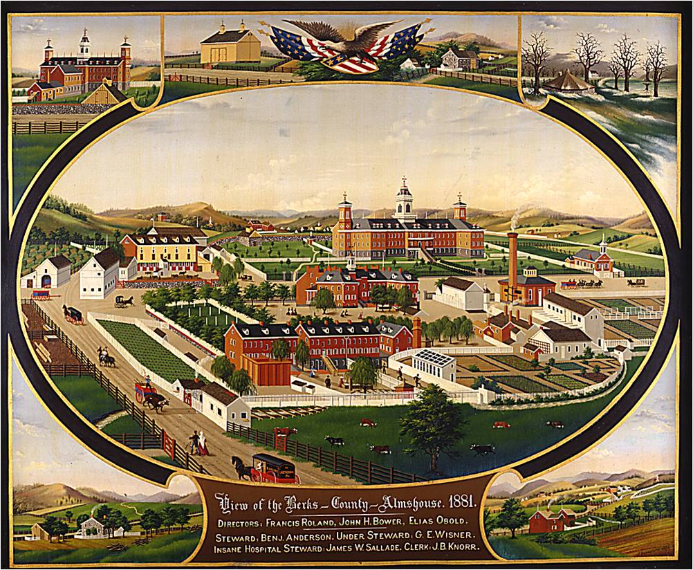 1002x824 American Folk Art @ Cooperstown Painting The Poorhouse - American Folk Art Painting