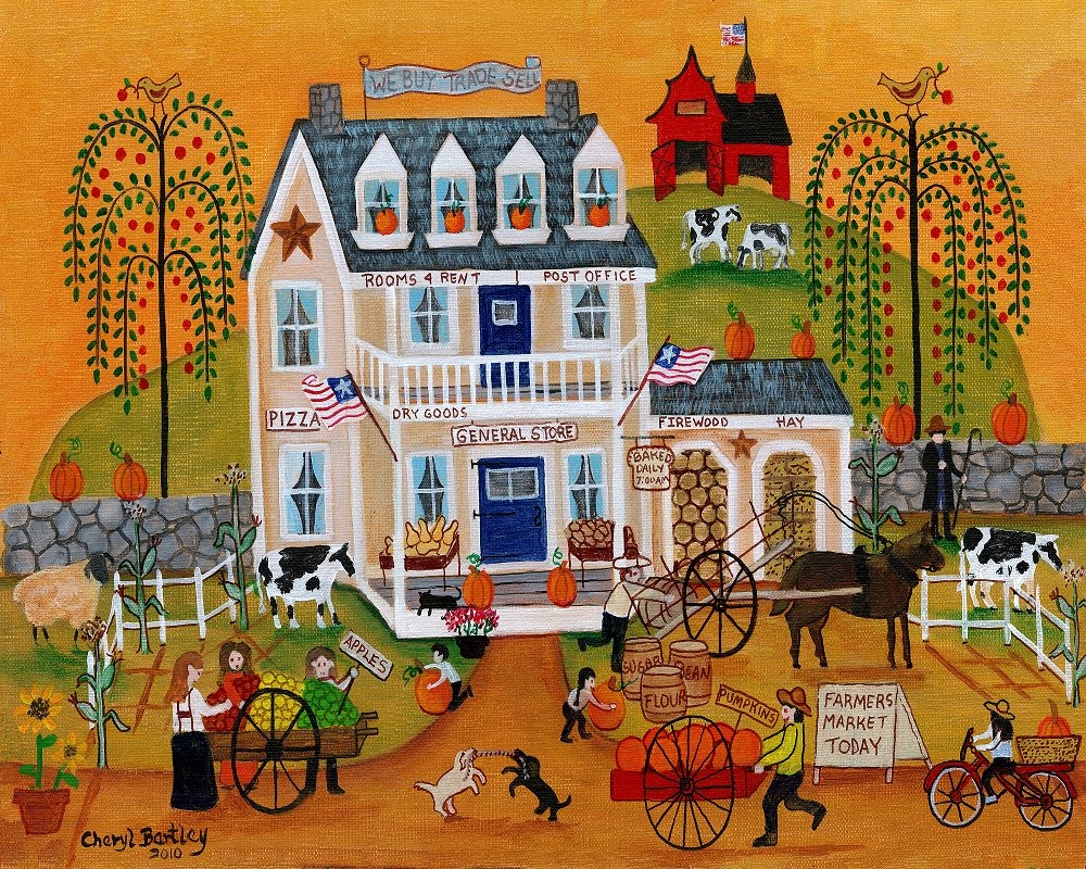 1000x800 Cheryl Bartley Folk Art - American Folk Painting