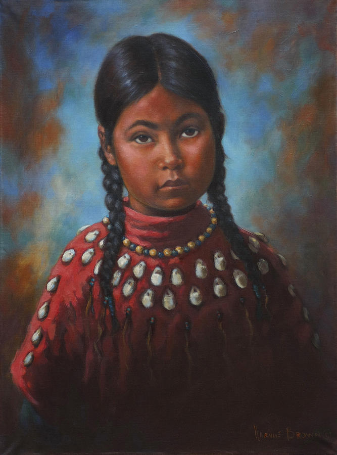 667x900 Native American Girl Paintings Fine Art America - American Girl Painting