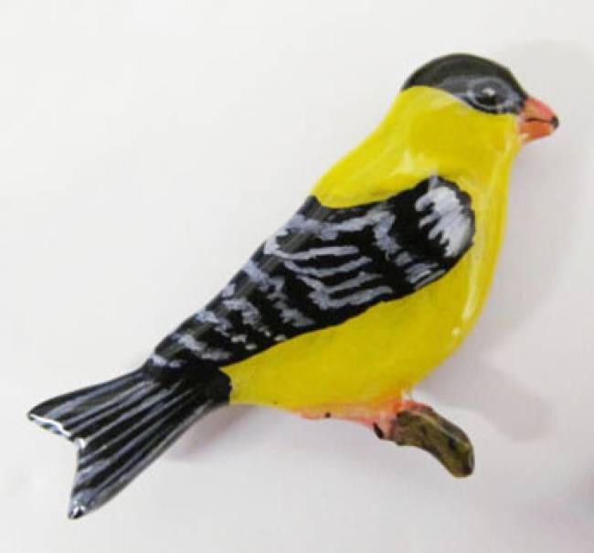 650x605 American Goldfinch - American Goldfinch Painting