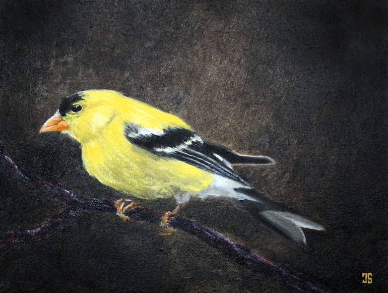 770x581 Saatchi Art Birds Of Cape Cod American Goldfinch Painting By - American Goldfinch Painting