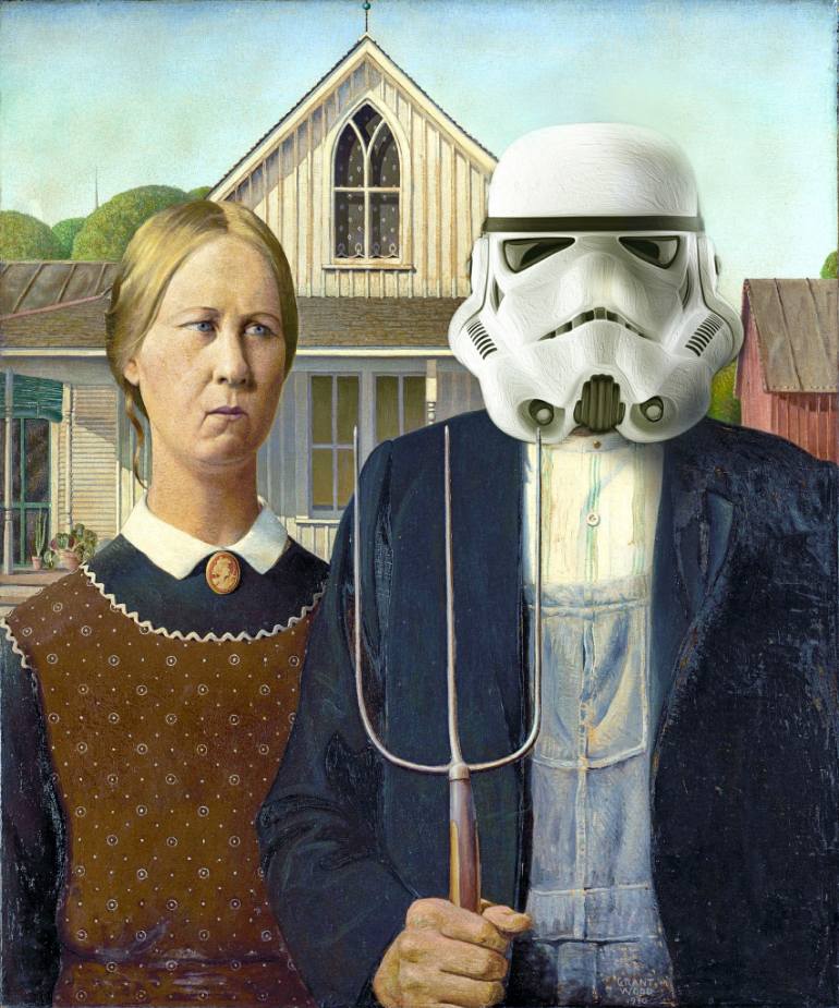 770x925 Saatchi Art American Gothic Revisited - American Gothic Painting