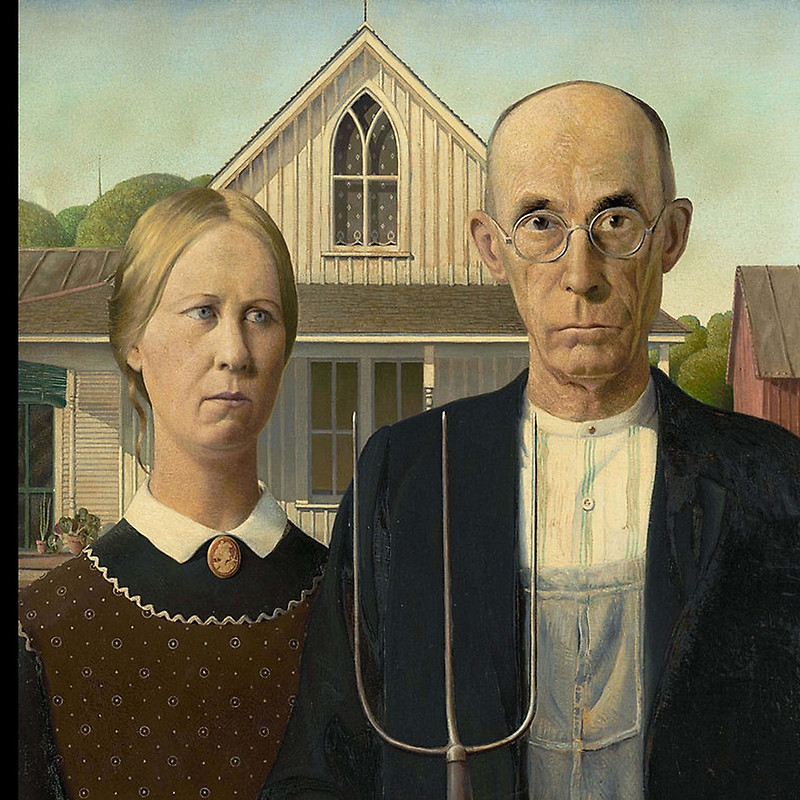 800x800 Artwork Explained - American Gothic Painting