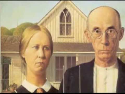 480x360 Painting 1. Grant Wood American Gothic - American Gothic Painting