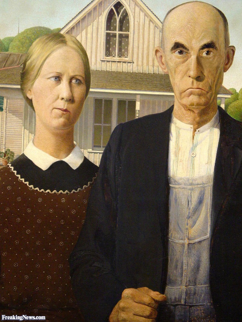 800x1066 Stolen Pitchfork And Glasses From American Gothic Painting - American Gothic Painting