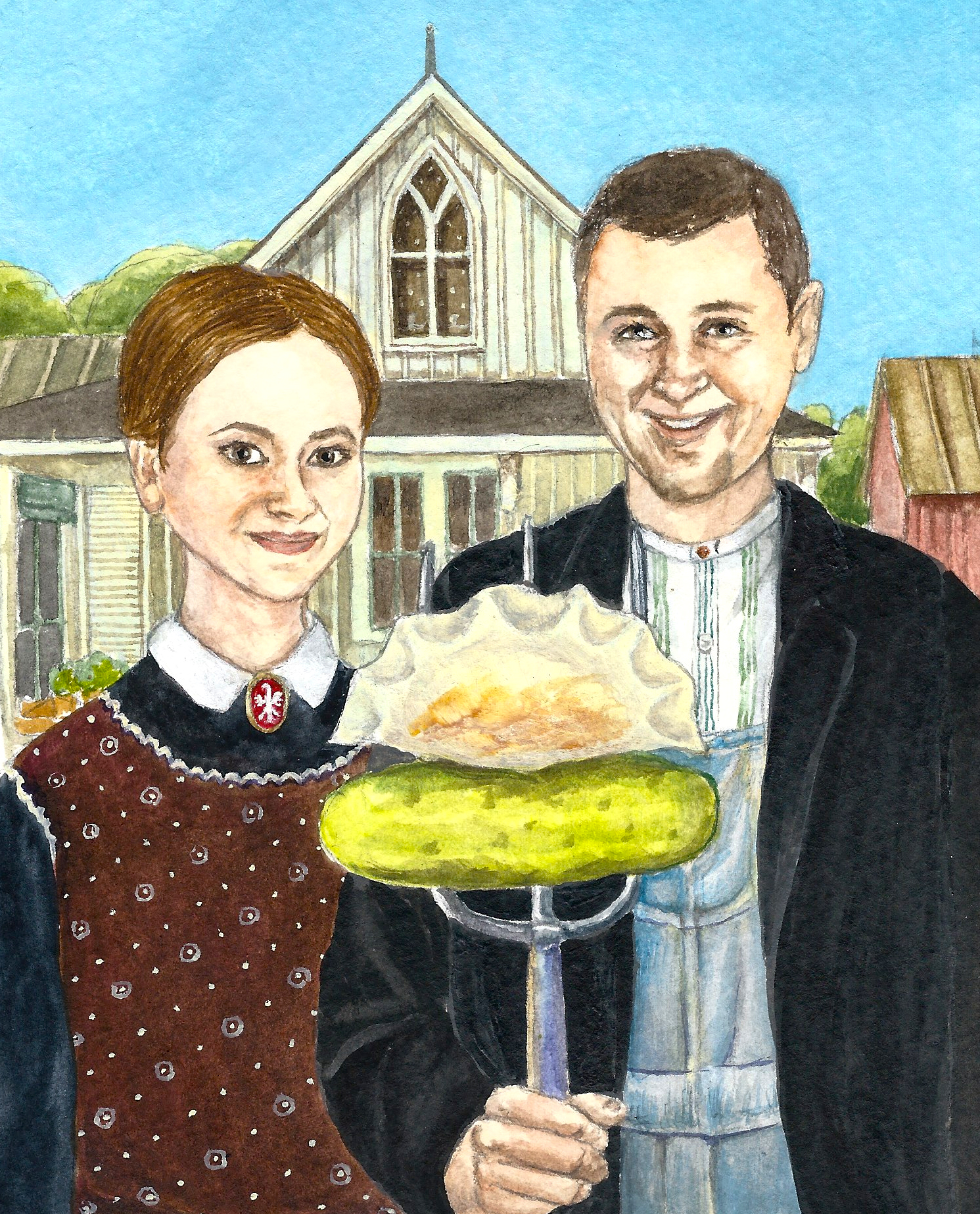 1491x1845 Your Faces In American Gothic Archives - American Gothic Painting