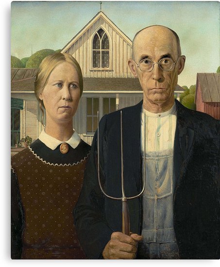 453x550 American Gothic, American, Gothic, Painting By, Grant Wood, Art - American Gothic Painting