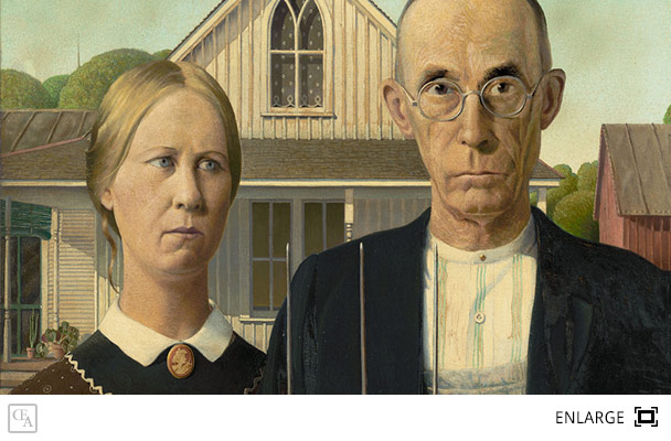 608x400 American Gothic Grant Wood - American Gothic Painting