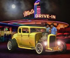 236x195 George Lucas Was A Hot Rod Enthusiast, And This Film (American - American Graffiti Painting