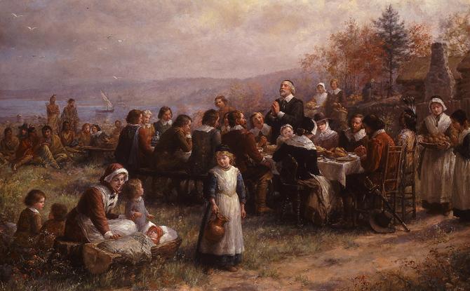 670x415 Thanksgiving - American History Painting