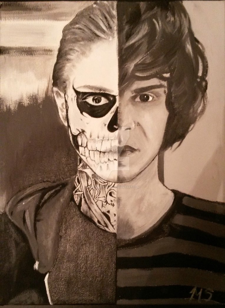 764x1045 American Horror Story Season 1 Tate Painting By Mothqueenart - American Horror Story Painting