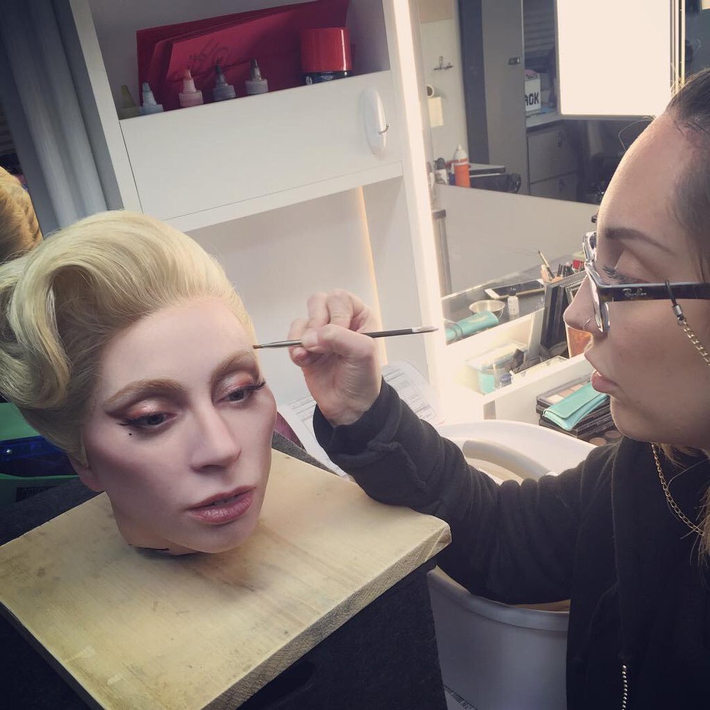 1024x1024 Lady Gaga On Twitter Lady Gaga's Makeup Artist Painting - American Horror Story Painting