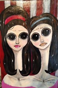 197x300 Vyckie Van Goth American Horror Story Original Painting Freak Show - American Horror Story Painting