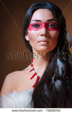 236x369 American Indian Costume Face Paint - American Indian Face Painting