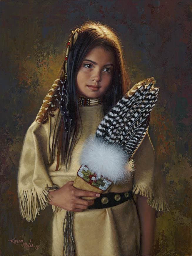 American Indian Woman Painting at PaintingValley.com | Explore ...