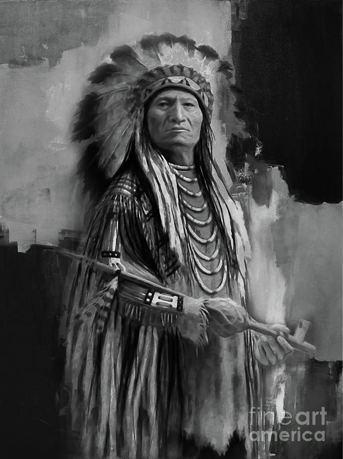 673x900 Native American Indian Painting By Gull G - American Indian Painting