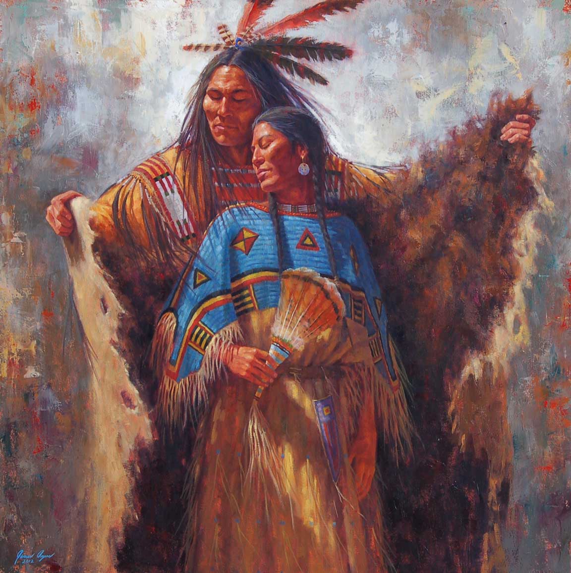 1152x1157 White Wolf 20 James Ayers Outstanding Paintings Of Native - American Indian Painting