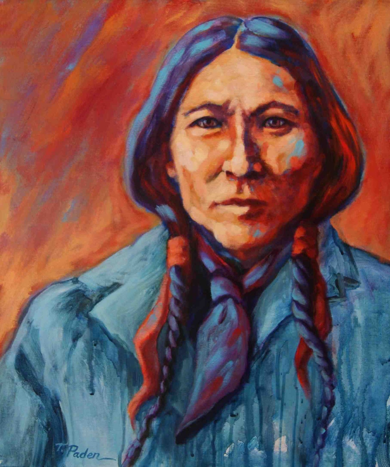 1338x1600 Colorful Southwestern Art Colorful Southwestern Indian Chief - American Indian Painting Artists