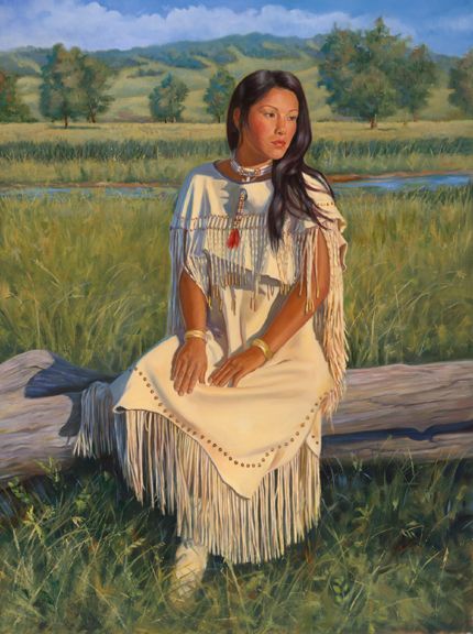 American Indian Woman Painting
