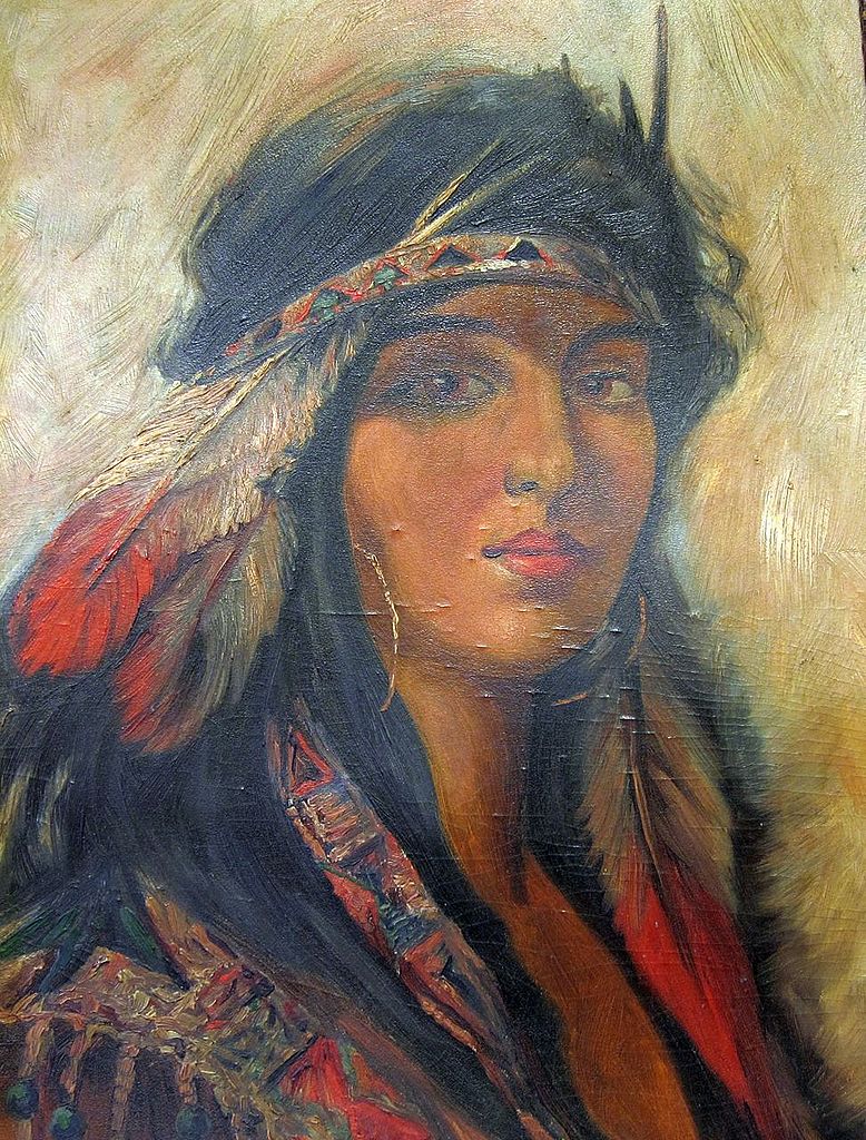 778x1024 Oil Painting Of American Indian Woman 1911 Pohlman Sold Ruby Lane - American Indian Woman Painting