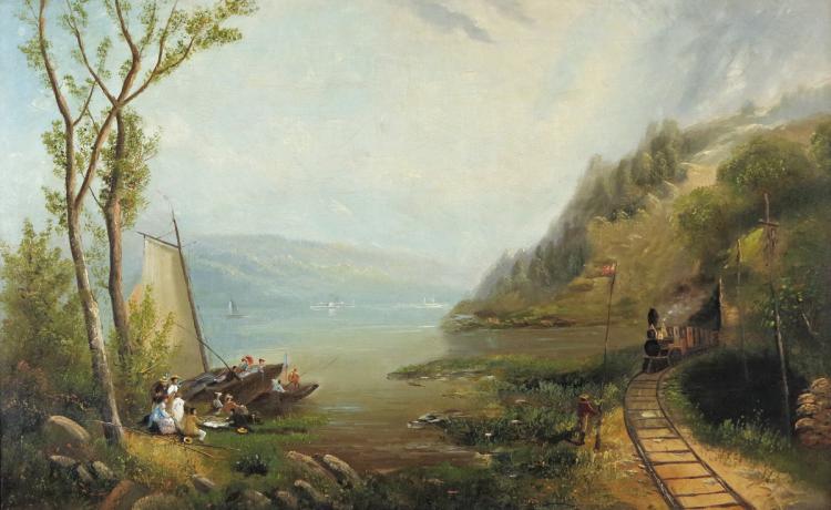 750x460 George Loring Brown American, 1814 1889 Pastoral Landsca - American Pastoral Painting