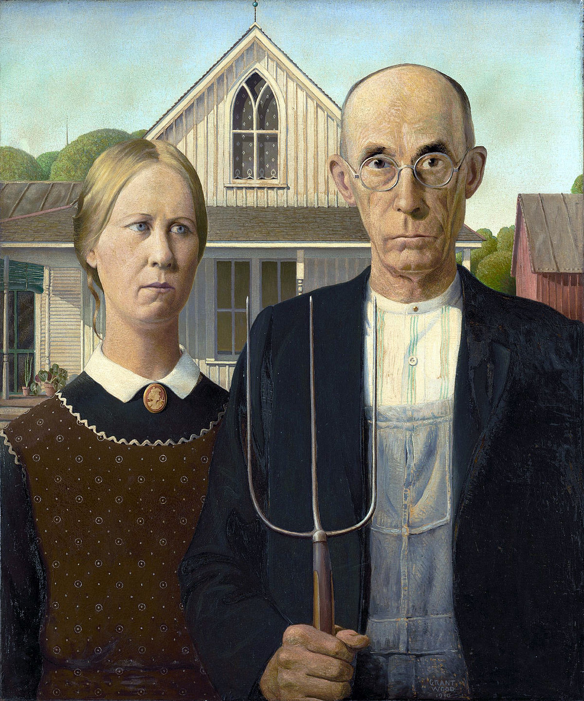 1200x1442 American Gothic - American Pastoral Painting